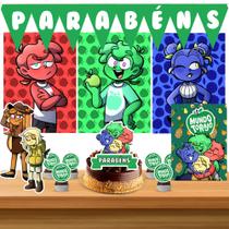 Kit só um bolinho decoração Mundo Torajo Aniversário festa em casa, topo bolo - 35 Peças Kit só um bolinho decoração Mundo Torajo Aniversário festa em casa, topo bolo - 35 Peças