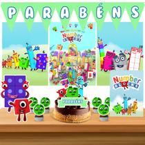 Kit só um bolinho decoração Numberblocks Aniversário festa em casa, topo bolo - 35 Peças