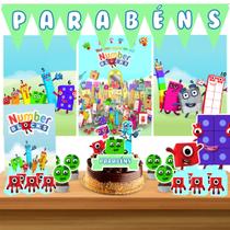 Kit só um bolinho decoração Numberblocks Aniversário festa em casa, topo bolo - 50 Peças