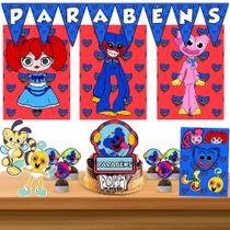 Kit só um bolinho decoração Poppy Playtime Aniversário festa em casa banner, topo bolo Kit só um bolinho decoração Poppy Playtime Aniversário festa em casa banner, topo bolo