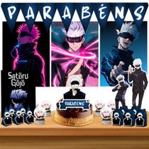 Kit só um bolinho decoração Satoru Gojo Aniversário festa em casa, topo bolo - 50 Peças
