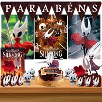 Kit só um bolinho decoração Silksong Hollow Knight Aniversário festa em casa, topo bolo - 50 Peças