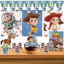 Kit só um bolinho decoração Toy Story Cute Aniversário festa em casa banner, topo bolo - 35 Peças Kit só um bolinho decoração Toy Story Cute Aniversário festa em casa banner, topo bolo - 35 Peças