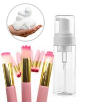 Kit Sobrancelha e Cílios 3 Pincel De Limpeza 1 Frasco Pump Espumador