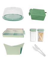 Kit sobre a mesa 6 peças verde menta Kit sobre a mesa 6 peças verde menta