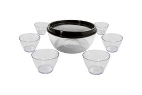 Kit sobremesa 7 peças / saladeira elegance preto micromax Kit sobremesa 7 peças / saladeira elegance preto micromax