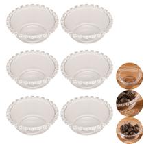 Kit Sobremesa Conjunto 6 Tigelas Bowls De Sobremesa De Vidro Cristal Coração Para Servir Molhos Chocolate Petiscos