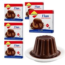 Kit Sobremesa Flan Chocolate Zero Açúcar - Lowçucar 5 Unidades 25g