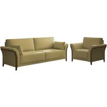 Kit Sofa 162 cm E Poltrona Decorativa Royalle Linho TCE 1025 Moll