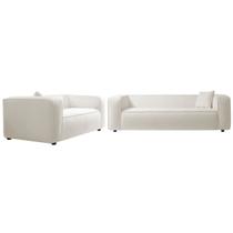 Kit Sofá 2 Lugares 160cm e Poltrona Decorativa Escritório Orgânico Cecília Bouclé - Doce Sonho Móveis Kit Sofá 2 Lugares 160cm e Poltrona Decorativa Escritório Orgânico Cecília Bouclé - Doce Sonho Móveis