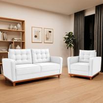 Kit Sofá 2 Lugares e 1 Poltrona Luxo Moderno Sala de Estar Bouclé Samuel Kit Sofá 2 Lugares e 1 Poltrona Luxo Moderno Sala de Estar Bouclé Samuel
