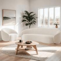 Kit Sofá 3 Lugares 200cm e Poltrona Orgânico Luxo Recepção Sala de Estar e TV Amore Linho Bege- MABE MAGAZINE Kit Sofá 3 Lugares 200cm e Poltrona Orgânico Luxo Recepção Sala de Estar e TV Amore Linho Bege- MABE MAGAZINE