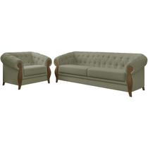 Kit Sofa e Poltrona Decorativa Murano Veludo SL 940 Moll