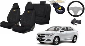 Kit Sofisticado Capas de Tecido Cobalt 2016+2020 + Capa Volante + Chaveiro GM Kit Sofisticado Capas de Tecido Cobalt 2016+2020 + Capa Volante + Chaveiro GM
