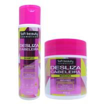 Kit Soft Beauty Desliza Cabeleira Shampoo 300ml Máscara 400g Kit Soft Beauty Desliza Cabeleira Shampoo 300ml Máscara 400g