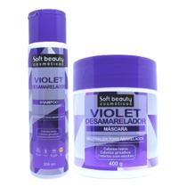 Kit Soft Beauty Violet Desamarelador Shampoo Máscara Kit Soft Beauty Violet Desamarelador Shampoo Máscara