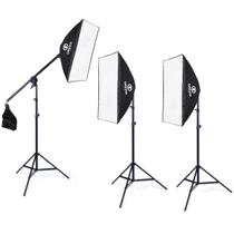 Kit soft box Girafa 3 50x70 cm Luz Contínua ORIGINAL Greika