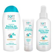 Kit Soft Care Baby Banho a Seco + Gel Dental + Shampoo - KIT