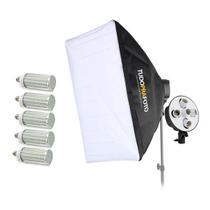 Kit Softbox 50x70cm Profissional + 5 Lâmpadas Frias LED - Bivolt Kit Softbox 50x70cm Profissional + 5 Lâmpadas Frias LED - Bivolt