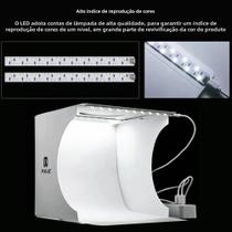 Kit Softbox De Estúdio Fotográfico Com Caixa De Luz Dobrável Para Câmera DSLR Com 2 Luzes LED E