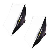 KIT - Softbox Iluminação TUDOPRAFOTO 50x70 c/ Soquete 5 Lâmpadas - KIT 2UN