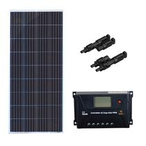 Kit Solar 150W Controlador PWM 30A Display - SUN21