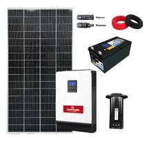 Kit Solar 2720W/dia Inversor 3kW 48V/127V 80A e Bateria de Chumbo