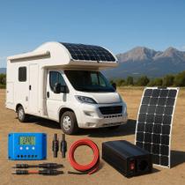 Kit Solar 500W p/ Motorhome Iluminação, Geladeira e Micro-ondas