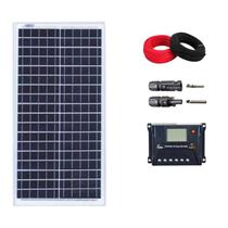 Kit Solar 60W Resun Controlador 10A 12V/24V PWM Sun21