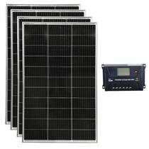 Kit Solar 640W/h com Controlador de Carga 20A 24V PWM - SUN21