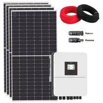 Kit Solar Canadian 599kWh/mês Inversor Híbrido 5kW 220V Deye