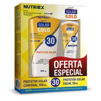 Kit solar Gold - Protetor Solar FPS 30 Corporal 200mL + Protetor Solar FPS 30 50mL