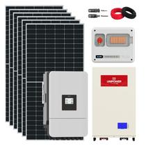Kit Solar Híbrido 561kWh/mês Deye 8kW 220V Bateria Unipower InWall