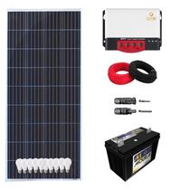 Kit Solar Iluminação 150w Resun 5 Lâmpadas com Bateria 12v