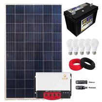 Kit Solar Iluminação 280w Resun 5 Lâmpadas com Bateria 12v - MINHA CASA SOLAR
