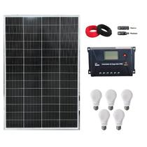 Kit Solar para Iluminação 280W/h Off-Grid com 5 Lâmpadas