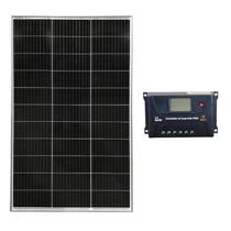 Kit Solar Placa Solar 160W com Controlador de Carga 10A 12V PWM