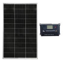 Kit Solar Placa Solar 160W com Controlador de Carga 40A 12V PWM Kit Solar Placa Solar 160W com Controlador de Carga 40A 12V PWM