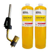 Kit Solda Alumínio Maçarico Acend Automático E 2 Refil Map Kit Solda Alumínio Maçarico Acend Automático E 2 Refil Map