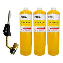 Kit Solda Alumínio Maçarico Acend Automático E 3 Refil Map Kit Solda Alumínio Maçarico Acend Automático E 3 Refil Map