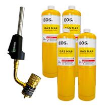 Kit Solda Alumínio Maçarico Acend Automático E 4 Refil Map Kit Solda Alumínio Maçarico Acend Automático E 4 Refil Map