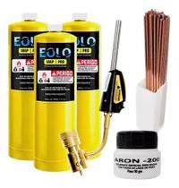 Kit Solda Alumínio Refrigeração Maçarico Portátil Premium