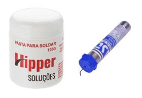 Kit Solda Estanho Tubo 22g E Pote Pasta De Solda 100g Hipper