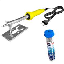 Kit Solda Ferro de Soldar 40w 127v Tubo Estanho Kit Solda Ferro de Soldar 40w 127v Tubo Estanho