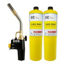 Kit Solda Maçarico Eos Acend Automático + 2 Refil Map 400g Kit Solda Maçarico Eos Acend Automático + 2 Refil Map 400g