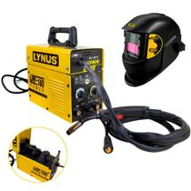 Kit Solda Multiprocesso TIG MIG Eletrodo LIM-140 Power Bivolt LYNUS + Máscara Solda Automática