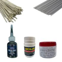 Kit Solda Refrigeração Solda Fria Megapro Fluxos Varetas