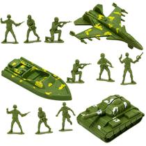 Kit Soldadinhos de Brinquedo 60 Peças com Acessórios Militares - Castela