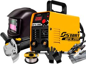 Kit Soldador Inversora De Solda 220v Máscara, Eletrodo Mma