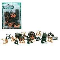 KIT Soldados e Veículos Combate 21 Peças Camuflado - Tudo em Caixa - Genérico